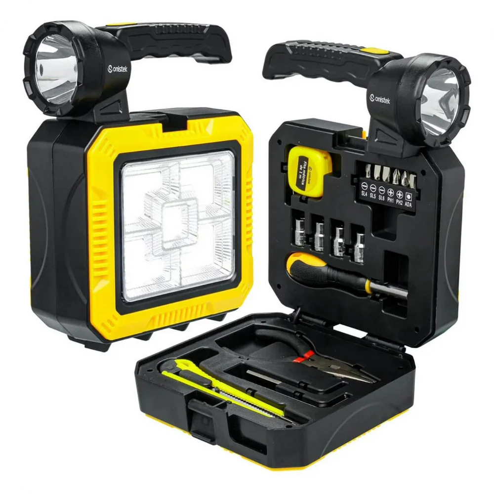 Linterna Carga Solar Kit Herramientas