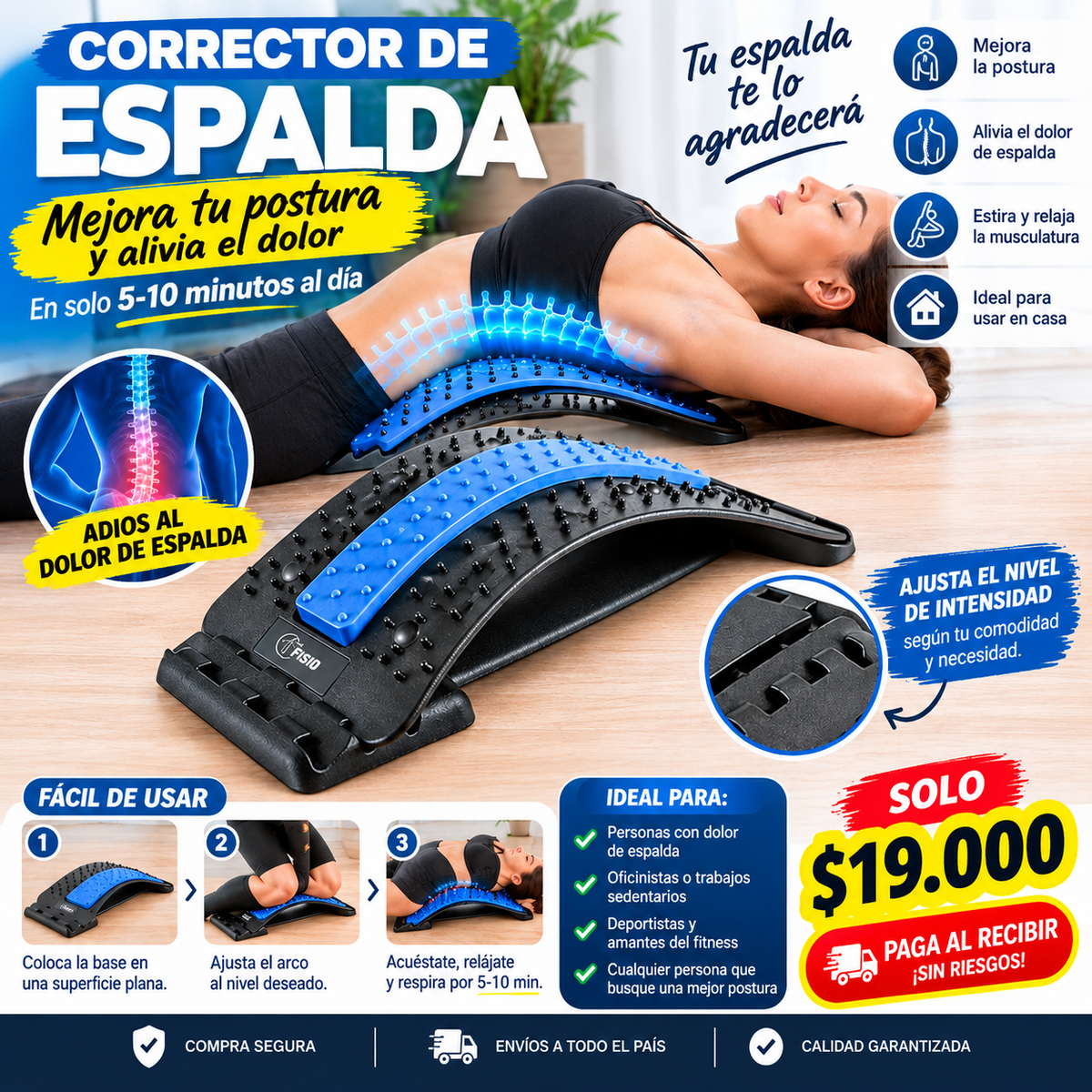 Masajeador Estirador Lumbar