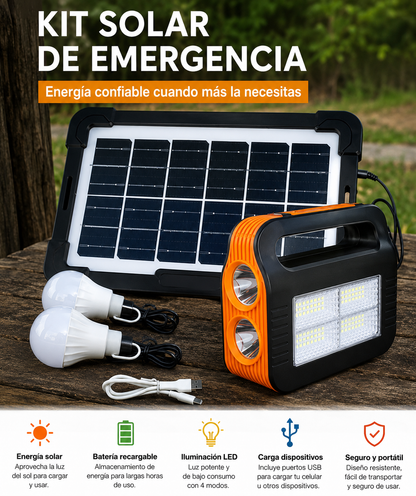 S - Kit solar Emergencia / 2 Ampolleta