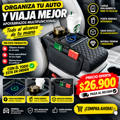 Q - Cojín Apoyabrazos Consola PARA AUTO
