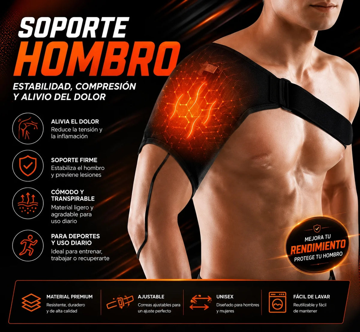 Hombrera Térmica 3 Niveles Calor