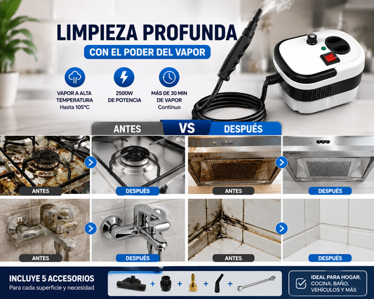 Limpiador A Vapor Presion 2500w Portatil