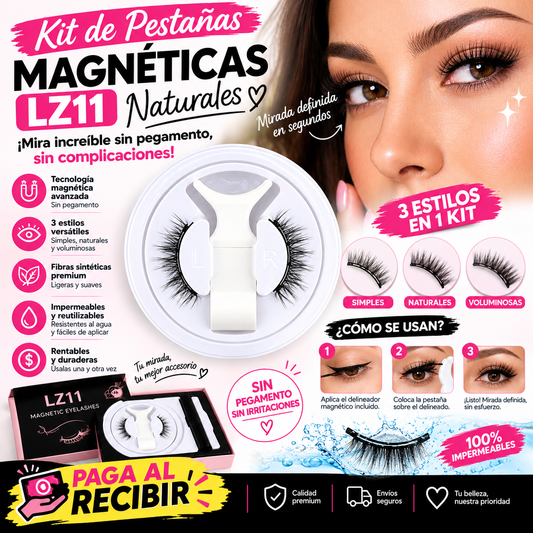 Kit De Pestañas Postizas Magnéticas LZ11
