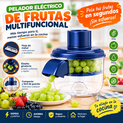 Pelador Eléctrico De Frutas Azul
