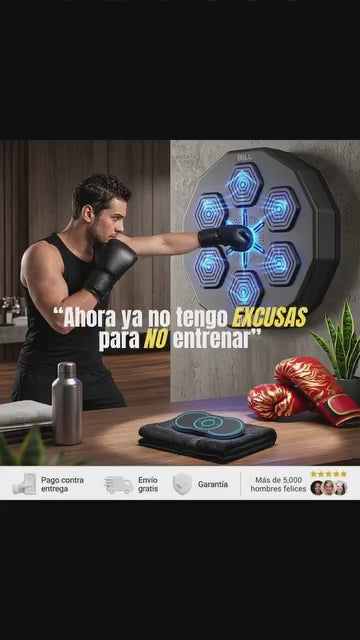 Maquina Boxeo con Bluetooth y guantes